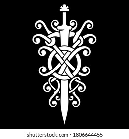 Old Norse Viking Design Sword Viking Stock Vector (Royalty Free ...