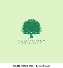 Old Oak Tree Logo Design