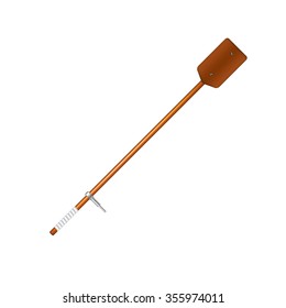 Old oar in brown design 