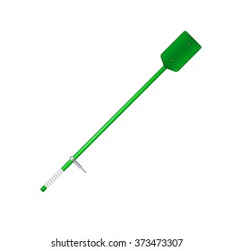 Old oar in green design