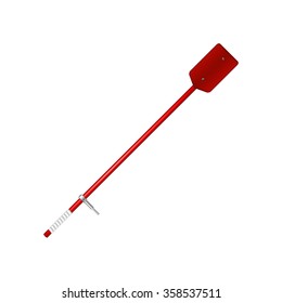 Old oar in red design 