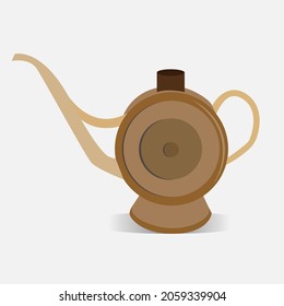 Old oil can simple vector art model