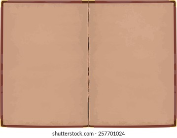 Old open book