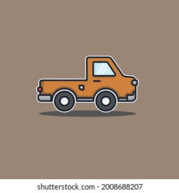 old open car illustration is perfect for stickers