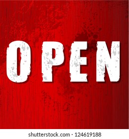 old Open Sign in vector format