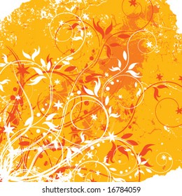 Old orange vector background