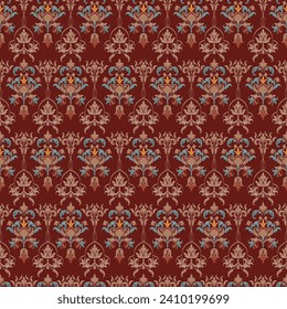 Old ornament vector on light color background repeat seamless pattern