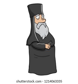Old orthodox priest with beard