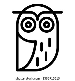 Old owl icon. Outline old owl vector icon for web design isolated on white background