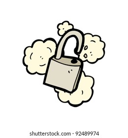 old padlock cartoon
