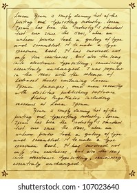 Old page with a text