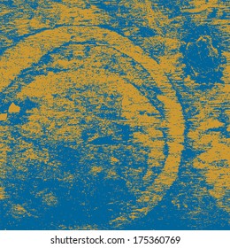 Old Painted Wood Texture with trace of cup. EPS10 vector.