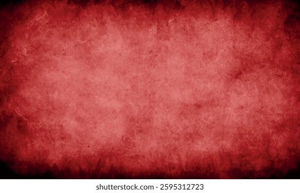 Old paper background. Old red paper parchment with distressed vintage stains and ink splatter and faded shabby center, elegant antique. Old paper texture vintage grunge poster. Vector.