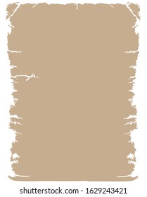 Old paper background with scratches. Retro grunge frame.