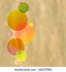 Old Paper Background With Speech Bubble With Gradient Mesh, Vector Illustration