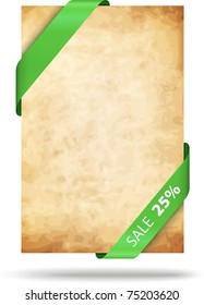 Fondo de papel antiguo con tira