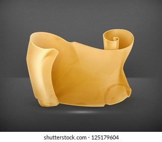 Banner de papel antiguo, vector
