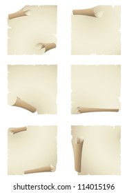 old paper banner , vector set