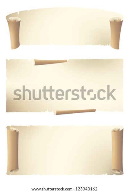 Old Paper Banners Vector Set Stock Vector (Royalty Free) 123343162 ...