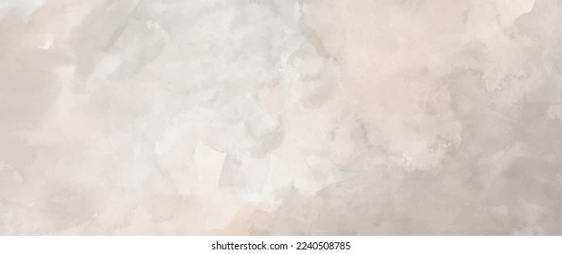 Old paper. Beige vector watercolor art background. Watercolor texture for cards or banner. Pastel color watercolor banner. Stucco. Wall. Brushstrokes and splashes. Painted template for design.