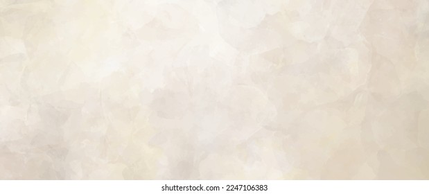 Old paper. Beige vector watercolor art background. Watercolor texture for cards or banner. Pastel color watercolor banner. Stucco. Wall. Brushstrokes and splashes. Painted template for design.	