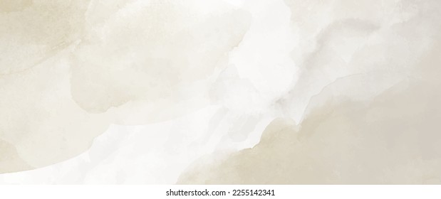 Old paper. Beige vector watercolor art background. Watercolor texture for cards or banner. Pastel color watercolor banner. Stucco. Wall. Brushstrokes and splashes. Painted template for design.