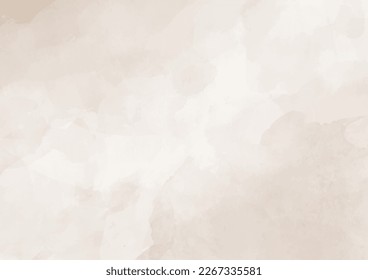 Old paper. Beige vector watercolor art background. Watercolor texture for cards or banner. Pastel color watercolor banner. Wall. Brushstrokes and splashes. Aged painted template for design.