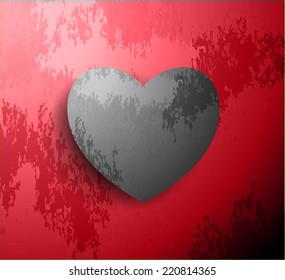 Old Paper Black Heart Banner Drop Stock Vector (Royalty Free) 220814365 ...