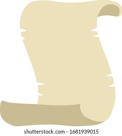 Old paper. Blank papyrus for the text. Ancient document. Flat cartoon template