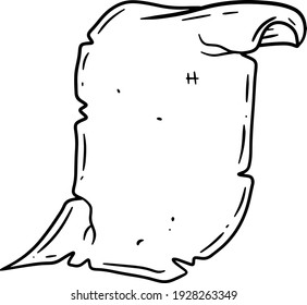 Altes Papier. Leere Papyrus für den Text. Altes Dokument. Flaches Cartoon-Template