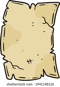 Old paper. Blank papyrus for the text. Ancient document. Sketch cartoon template