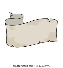 Old paper. Blank papyrus for the text. Ancient document. Sketch cartoon template.