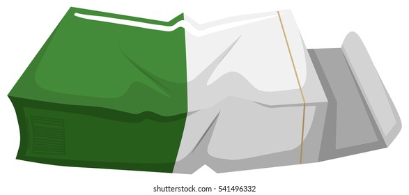 Alte Papierbox auf der Bodengrafik