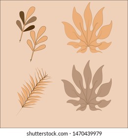 old paper brown leaves background