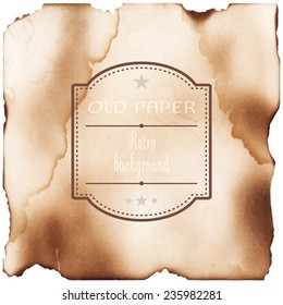 Old paper with burned edges texture background