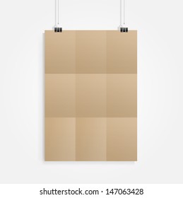 old paper with clip vector