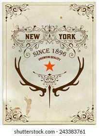 Old paper with design elements. Vector - file