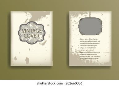 Old Paper Design. Retro Flyers , Banners , Posters with Grunge Textures . Vintage Style. 