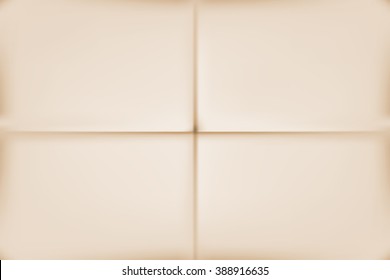 Old paper folded in four parts vector illustration.