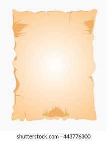 Old paper frame on white background