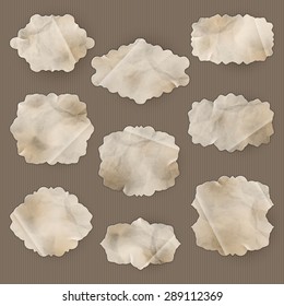 Old Paper frame - variety of scraps for your layouts or scrapbooking projects. EPS 10 vector file included