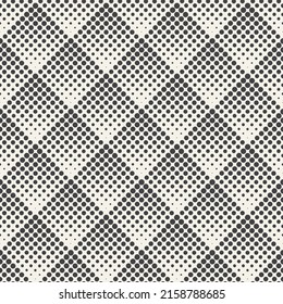 Old paper halftone vector seamless pattern in monochrome colors