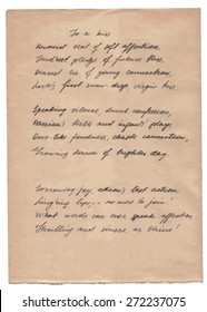 Old Paper With Hand-written Text Background