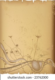 Old paper with heart design