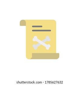 Altes Papiersymbol. Einfache, farbige Vektorelemente von Piratensymbolen für i und ux, Website oder mobile Anwendungen