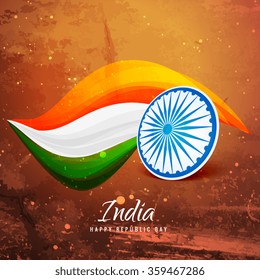 old paper indian flag