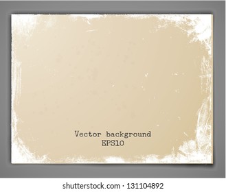Old paper isolated on grey background.Vector Illustration
