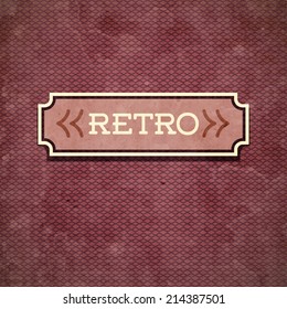 Papel antiguo con etiqueta. Ilustración del vector