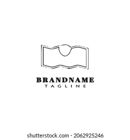 old paper logo icon design template modern vector illustration