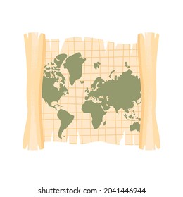 old paper map guide icon